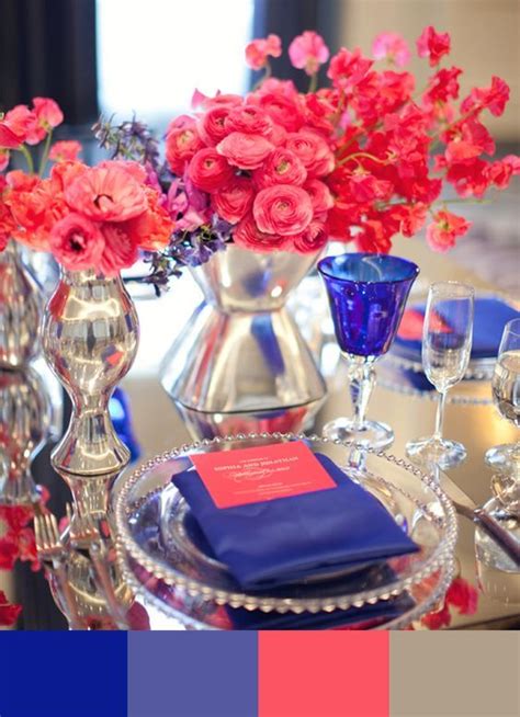 Image 15 Of Royal Blue And Pink Wedding Decoration Ideas