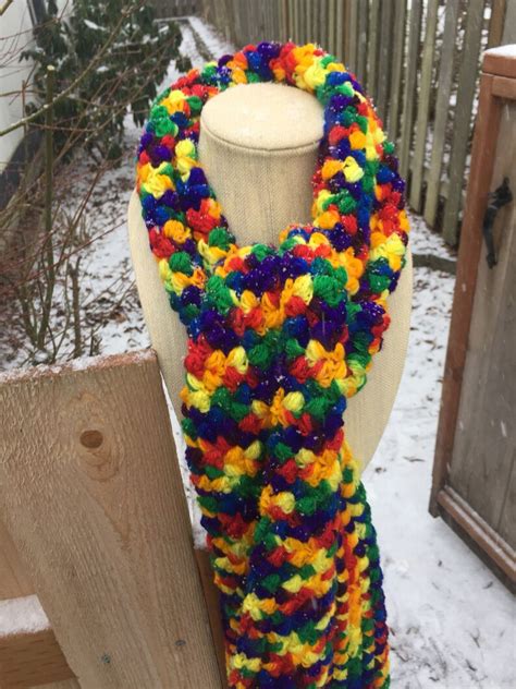 Custom Order Rainbow Scarves Crochet Rainbow Scarves Etsy