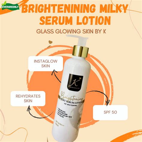 Glass Glowing Skin Brightening Milky Serum Lotion Spf50 Premium Milky