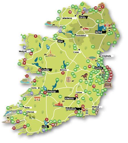 Golf Map Ireland Fairways And Fundays