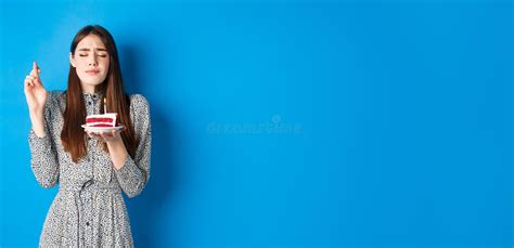 Hopeful Birthday Girl Wish for Dream Come True, Cross Fingers with Eyes