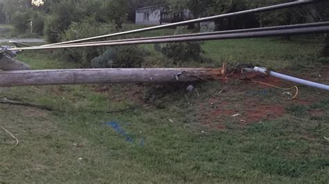 Downed Utility Poles Cause Power Outage