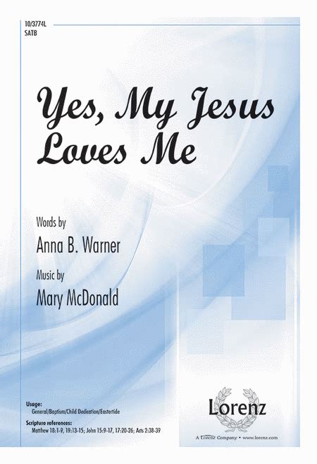 Yes My Jesus Loves Me Sheet Music By Mary Mcdonald Sheet Music Plus
