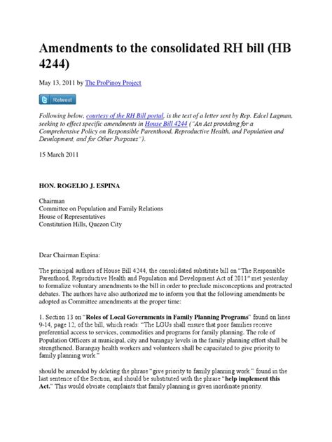 amendments to the consolidated rh bill hb 4244 pdf sex education reproductive health