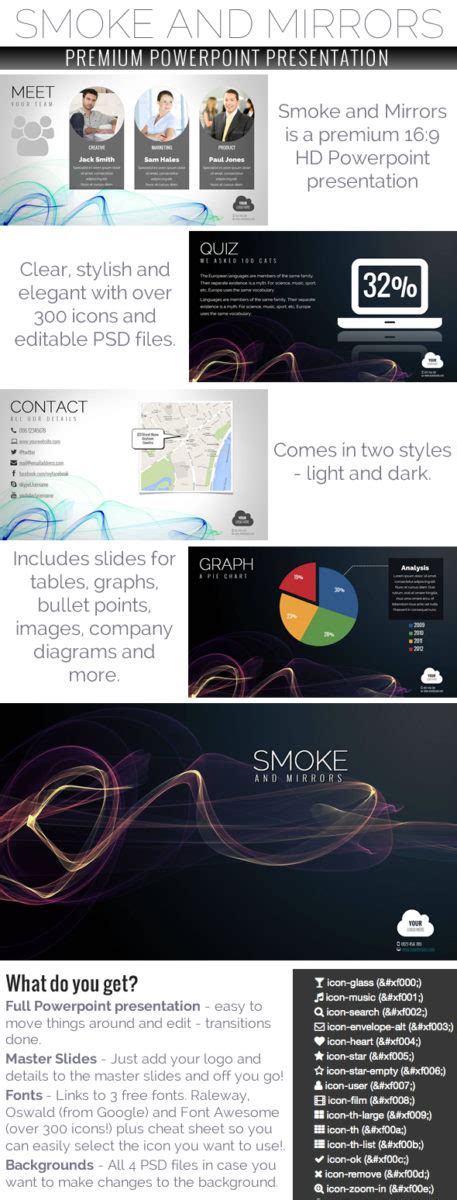 Discover Smoke And Mirrors Powerpoint Presentation Accomplish With