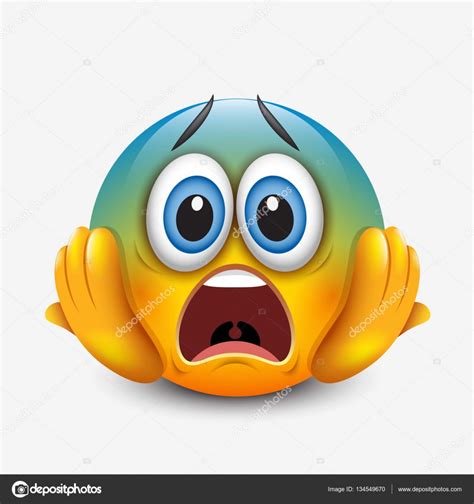 Save smiley faces as outlook autotext entries for easily reusing with only one click in future. Scared emoticon holding head — Stock Vector © I.Petrovic ...