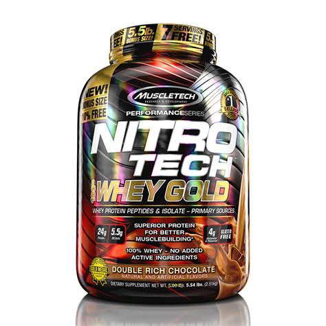Muscletech Nitro Tech 100 Whey Gold Protein 55lbs 25kg Double