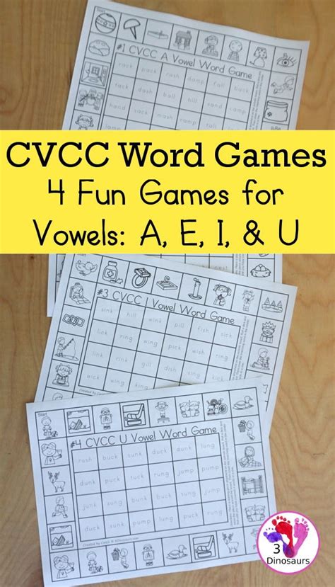 Free Cvcc Word Printable Games 4 Fun Games With Cvcc Short A Words