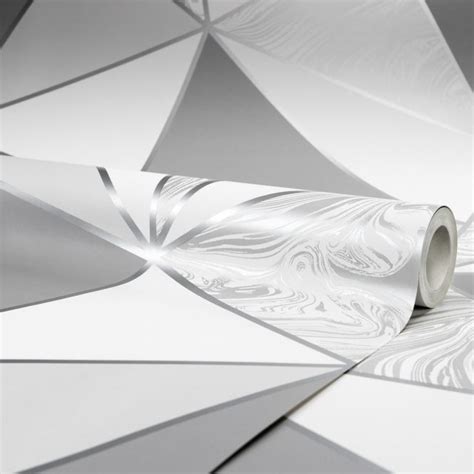 Zara Marble Metallic Wallpaper Soft Grey Silver Wallpaper From I Love