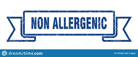 Non Allergenic Ribbon Non Allergenic Grunge Band Sign Stock Vector
