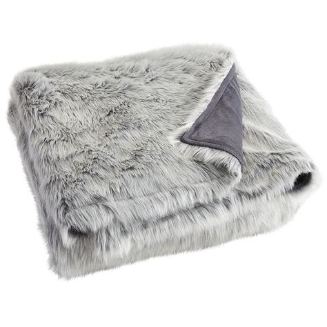 Oversized Ombre Faux Fur Throw Gray Grey Throw Blanket Faux Fur Blanket Ombre Faux Fur
