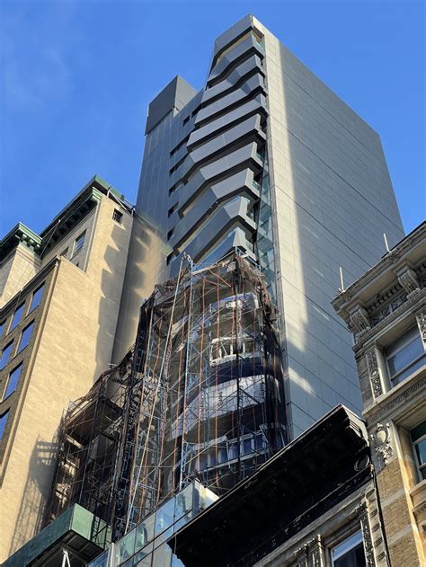 7 9 East 30th Streets Geometric Façade Revealed From Scaffolding In