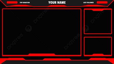 Twitch Live Stream Overlay Template Red And Black Background Stream
