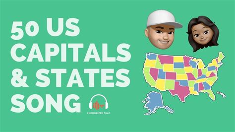 50 Us Capitals And States Rap Song Sing Learn Memorize Lyrics To