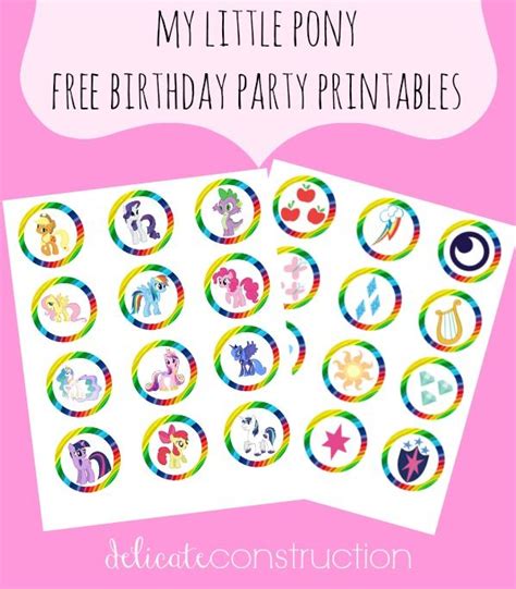 My Little Pony Free Birthday Party Printables