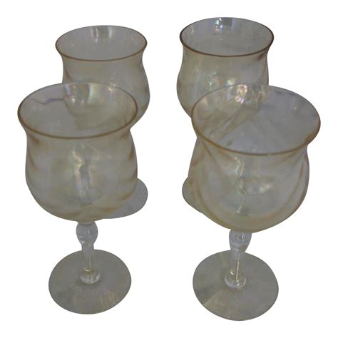 Mid Century Modern Bar Wine Glasses Set Of 4 Chairish