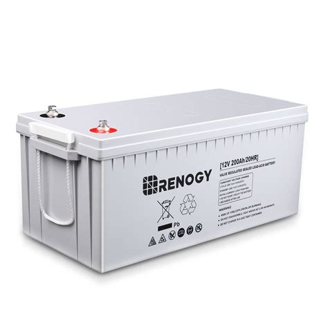 Renogy Deep Cycle Agm Battery 12 Volt 200ah Grey Ebay