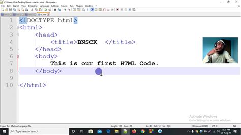 How To Write Html Code In Notepad Save And Run Youtube