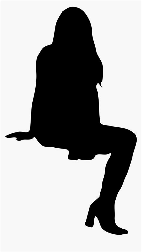 Silhouette Woman Sitting Silhouette Png Transparent Png