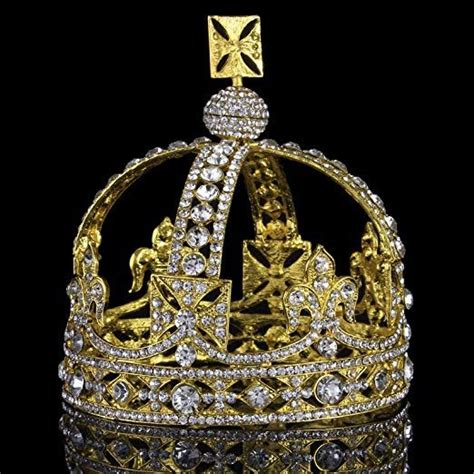 Fumud Luxury Vintage Gold Wedding Crown Alloy Bridal Tiara Baroque