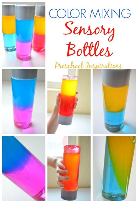 How To Make A Color Mixing Sensory Bottle Sensory Bottles Preschool