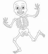 Coloring Skeleton Skeletons Cartoon Momjunction Toddler Popular sketch template