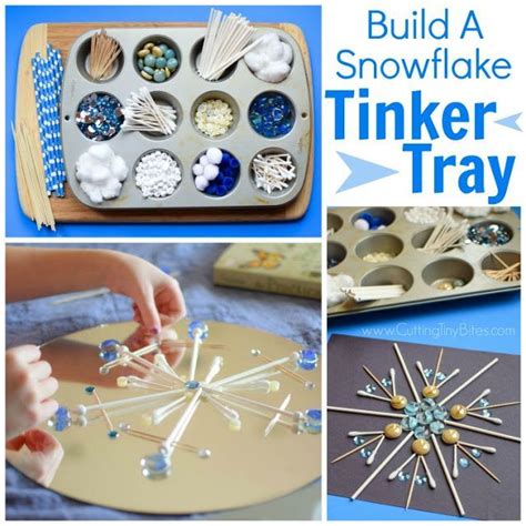 Winter Stem Build A Snowflake Tinker Tray Snow Activities Winter