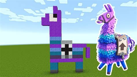 How To Build Fortnite Loot Llama Piñata Pixel Art In Minecraft Youtube