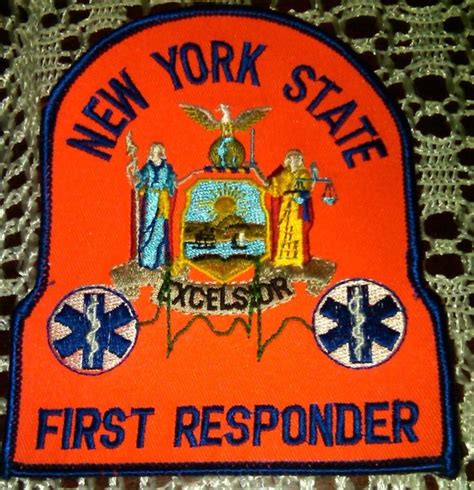 Nys Certified First Responder Uniform Patch New 4 34 Tall X 4 Wide