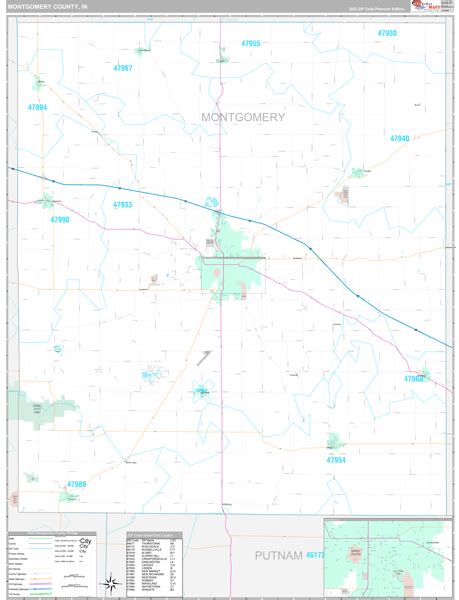 Montgomery County In 5 Digit Zip Code Maps Premium