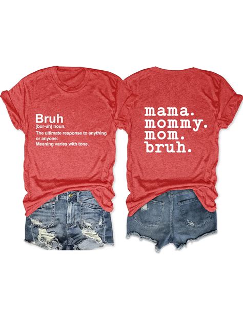 Mama Mommy Mom Bruh Red Tee