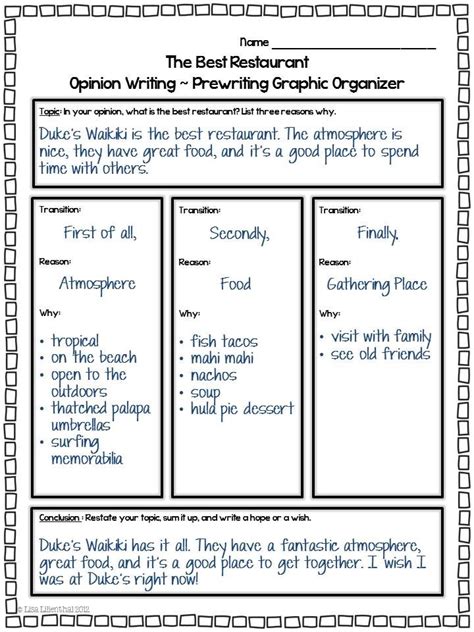 4th grade opinion writing resources. Punctuation Review and Quiz INTERACTIVE | Restaurant ...