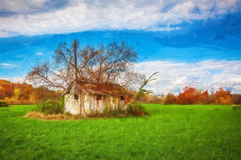 Old Farm Building Painted Bw Photograph By Rich Franco Fine Art America