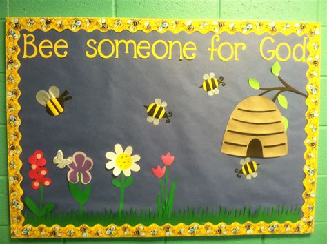 Spring bulletin board | Kids bulletin boards, Christian ...