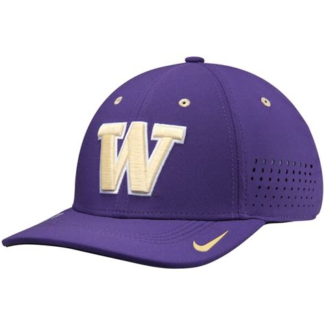 Nike Washington Huskies Purple Dri Fit Sideline Swoosh Flex Hat