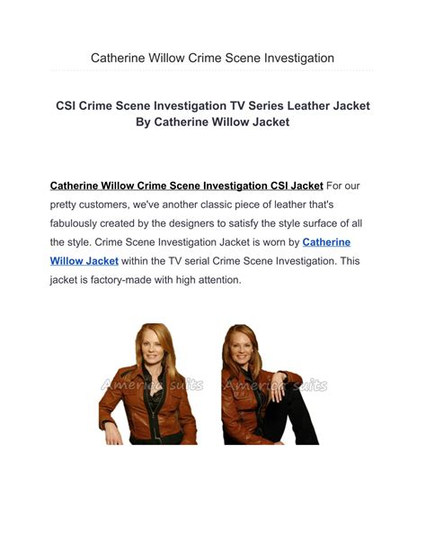 Ppt Catherine Willow Crime Scene Investigation Powerpoint