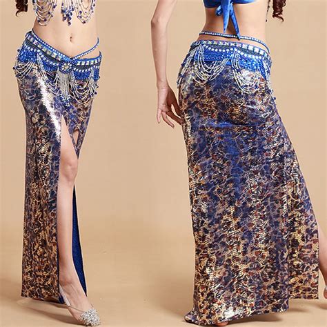 2015 new sexy leopard egyptian evening dresses belly dance skirt women tribal style bellydance