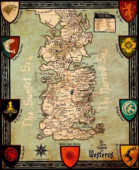Complete Map Of Game Of Thrones Thrones Map Game Maps Westeros Places Explained Mapped Cities