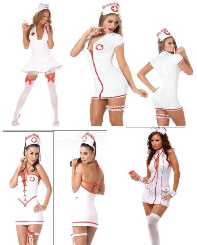 Sexy Naughty Nurse Ladies Fancy Dress Costume Cossplay Nurses Uniform Picture 1 Of 5