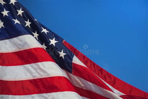 Usa Flag American Flag American Flag Blowing Wind Stock Photo