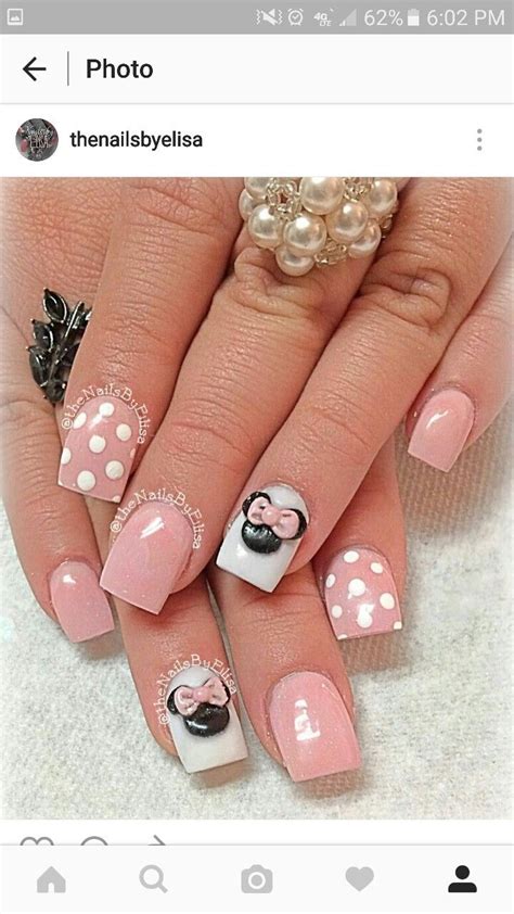 Pink Minnie Mouse Mickey Nails Minnie Mouse Nails