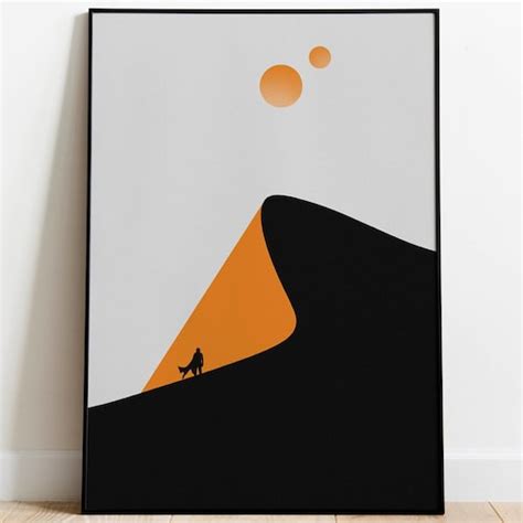 Dune Poster Original Fan Art Arrakis Desert Planet Etsy