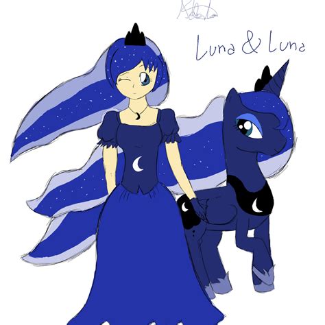 Princess Luna Human And Pony By Sebablackluna On Deviantart
