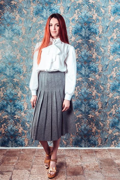 Virtuous Christian Ladies In Pleats Pleated Long Skirt Pleated Skirt