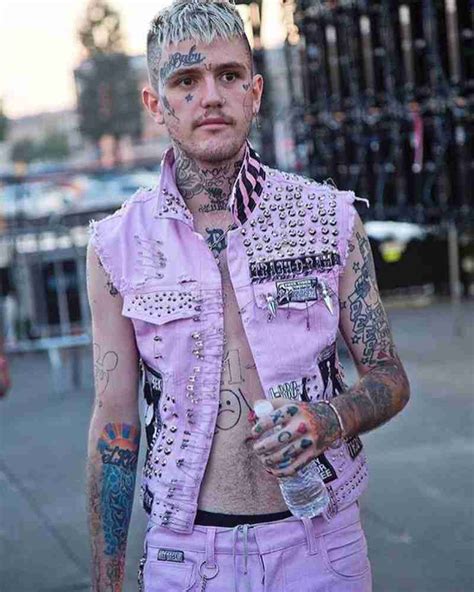Lil Peep Pink Studded Vest Celebrity Jacket
