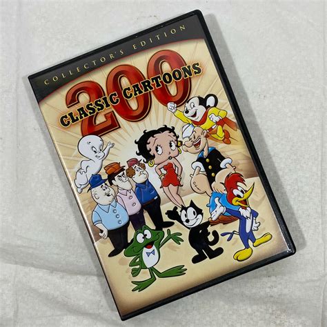 200 Classic Cartoons Betty Boop Woody Woodpecker Casper Popeye 4 Dvds