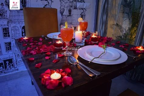 elegant candlelight dinner in udyog vihar gurugram loviesta