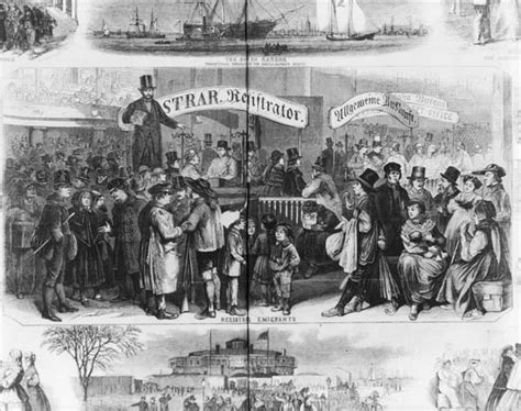 Immigrants Arriving At Castle Garden New York City 1866 Immigrant