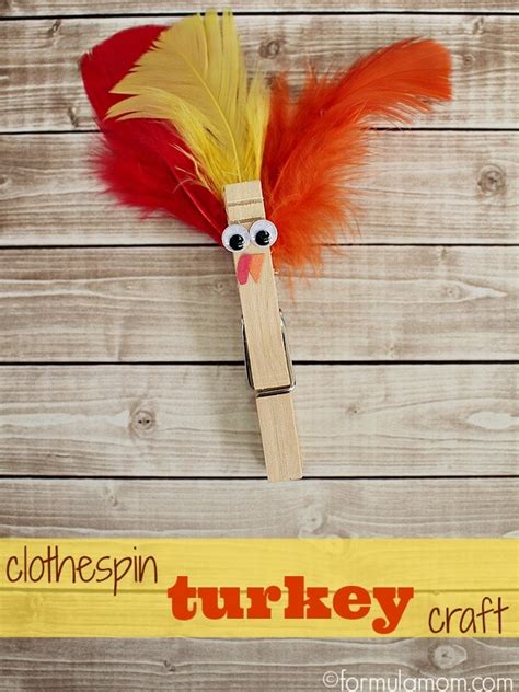 This Easy Clothespin Turkey Craft Is A Great Addition To Your