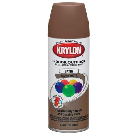Krylon 53562 6 Pk Brown Boots Decorator Satin Touch Spray Paint 12